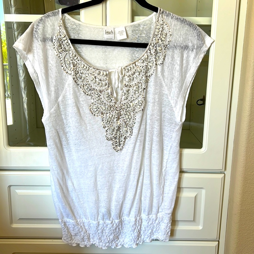 Beautiful INC shirt with stones size Large
